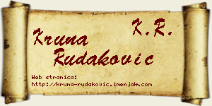 Kruna Rudaković vizit kartica